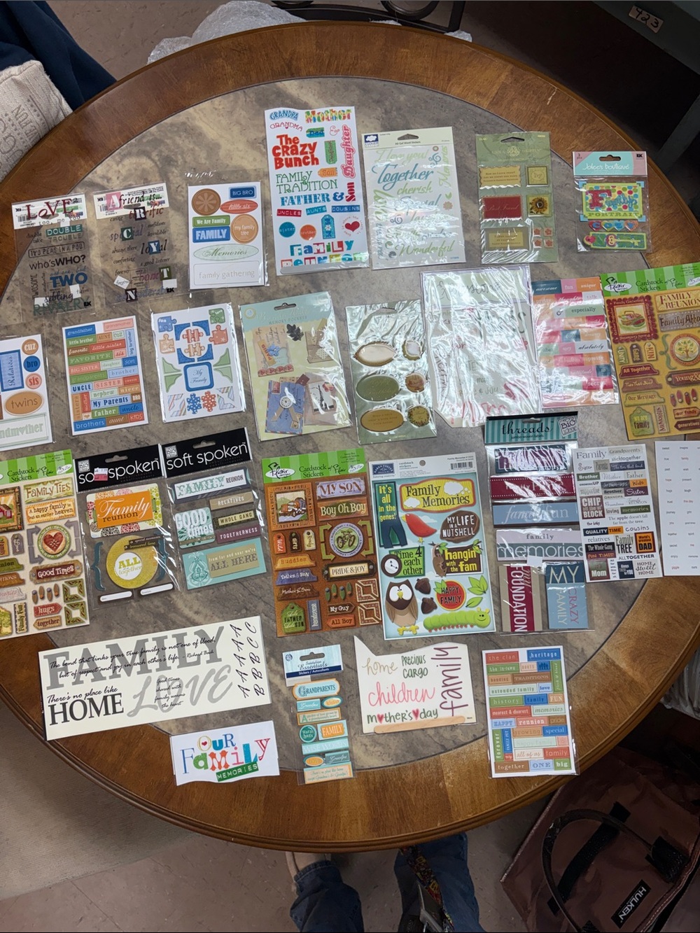 Assorted Family-Themed Scrapbook Sticker Pack — scrapbooking lot 24